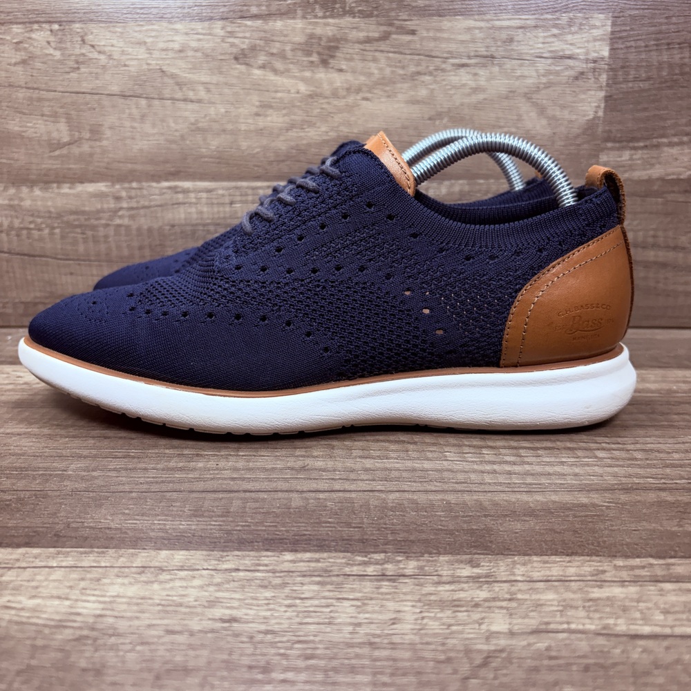 G.H. Bass & Co. Knit Lace-up Oxfords Blue Brown Mens Size 9.5 71321172U Sneakers - Picture 4 of 10